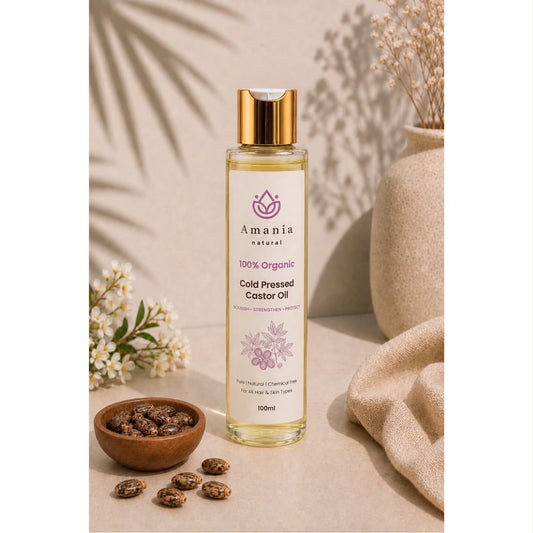 Amania Natural Cold Pressed Castor Oil – 100% Organic | 100ml