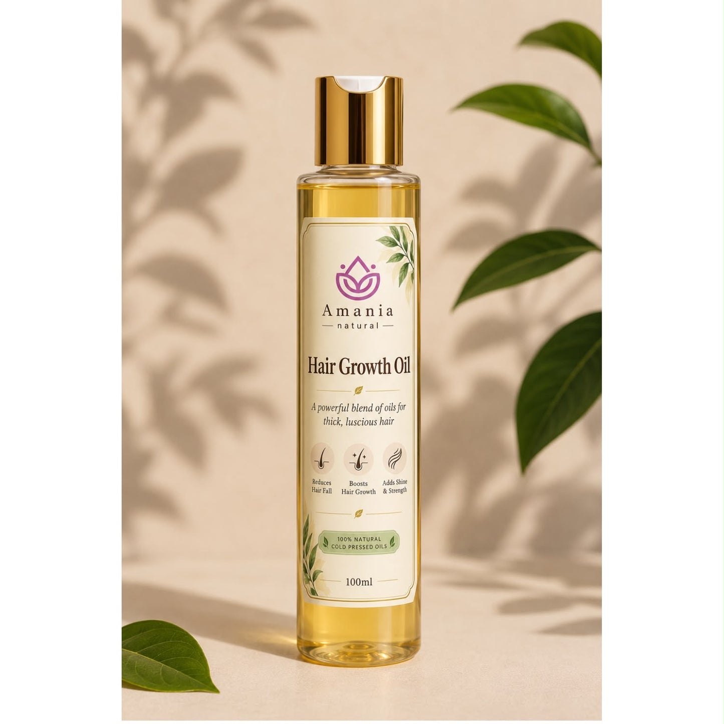 Hair Growth Oil – Cold Pressed Blend for Stronger, Healthier Hair | 100ml