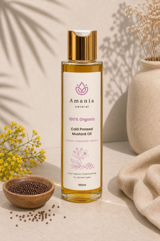 Amania Natural Cold Pressed Mustard Oil – 100% Organic | 100ml